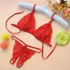 Women Erotic Lingerie Hot Transparent Open Crotchless Sexy Lenceria Lace Underwear Sex Bra + T Pants Exotic Apparel  Baby Dolls