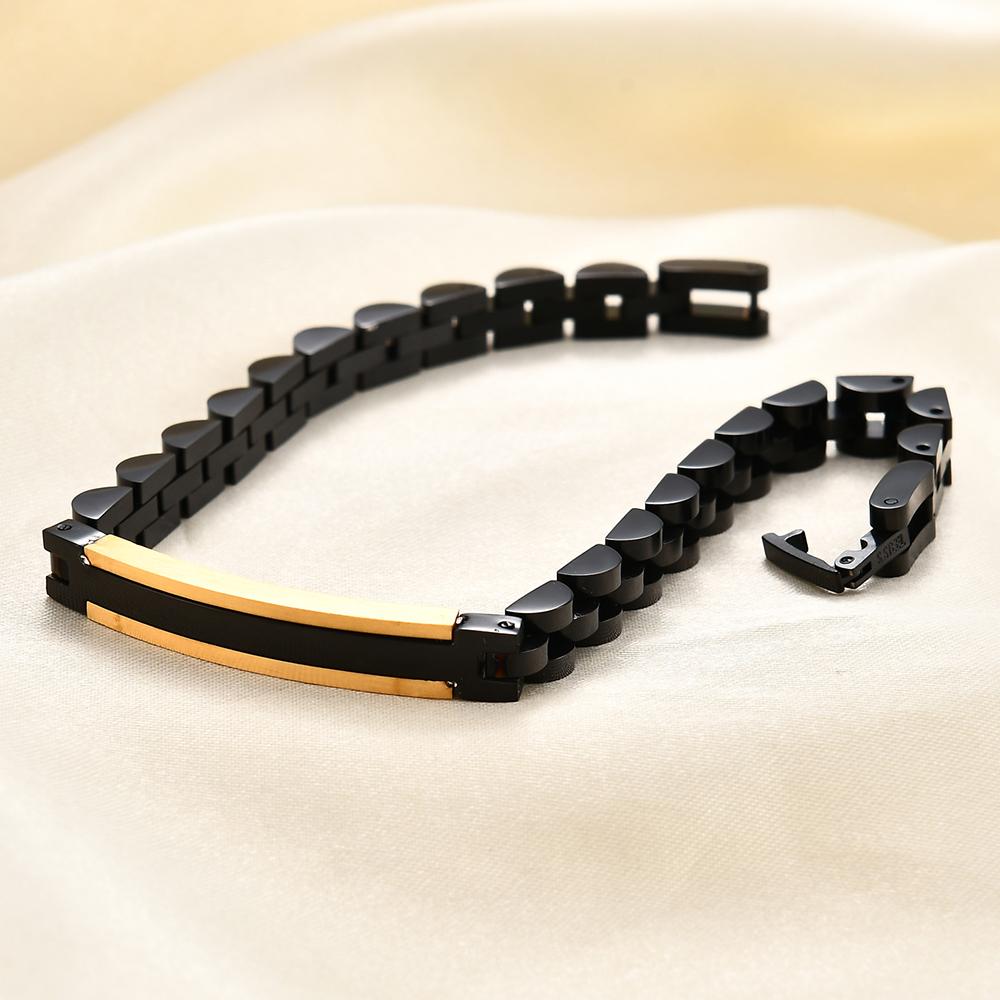 Fashionable New Cross-border 6MM Wide Personalized Curved Stainless Steel Bracelet with Laser Logo