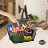 12PCS Black Metal Shopping Baskets with Handles, Mesh Storage Baskets, Portable Retail Store Baskets, Commercial Shopping Cart