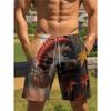 Fashionable Comfortable Plus Size Drawstring Animal Print Beach Shorts Men Colorful 3D Summer Casual Holiday Short Pants Loose Surf Swim Shorts
