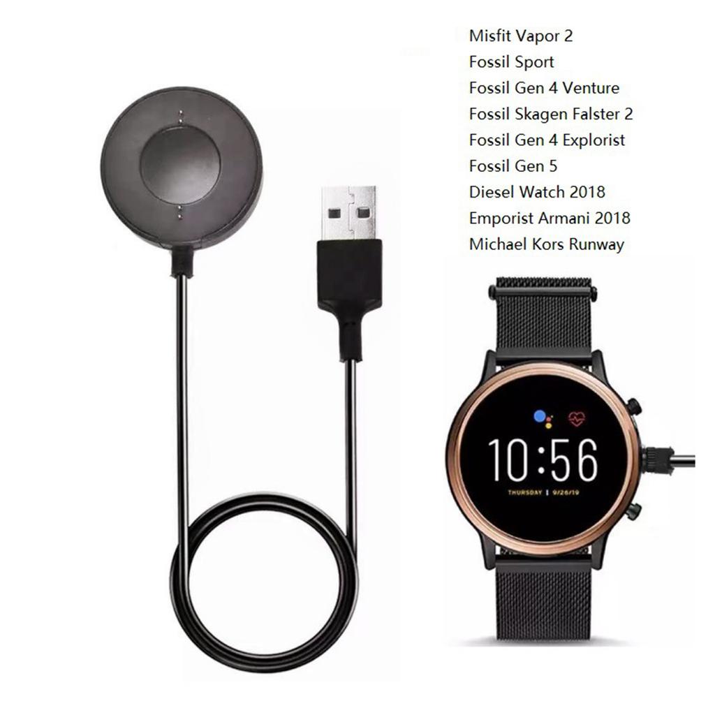 Smartwatch Charger Dock Adapter Magnetic USB Charging Cable Power Charger for Fossil Gen 6 / Gen 4 / Gen 5 Smart Watch