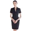 Women's Summer Short Sleeve Suit Set - Professional Skirt for Hotel Front Desk or Jewelry Store Workwear