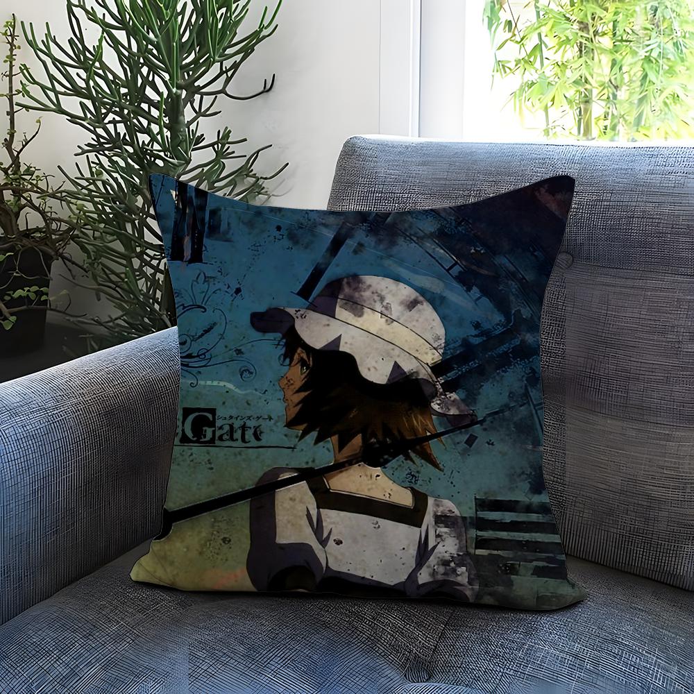 anime S-Steins Gate Cushion Cover Comfortable Reversible Pillow Cover Ideal for Car Sofa Bedroom & Beyond