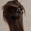 Y2k Ponytail Claw Clip Hollow Geometric Shark Clip Gifts Love Heart Metal Hair Claw  Ladies