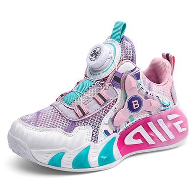 Girls' Shoes Children's Single Mesh Breathable Sports Middle Aged Running Basketball