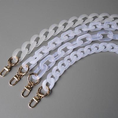 New Fashion Woman Handbag Accessory Chain Detachable Replacement White Transparent Strap Women Shoulder DIY Resin Bag Cute Chain