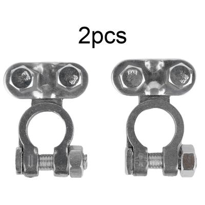 2 Peças Terminais de Bateria de Carro Abraçadeiras Terminais de Bateria de Barco Caminhão Conectores Clipe 12V Tampas Condutivas Para Carro Van Caravana Autocaravana