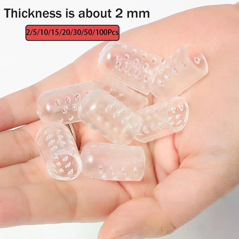 2Pcs-50Pcs Silicone Anti-Friction Toe Protector Gel Breathable Toe Caps Covers Foot Care Fingertip Elasticity Prevents Blisters