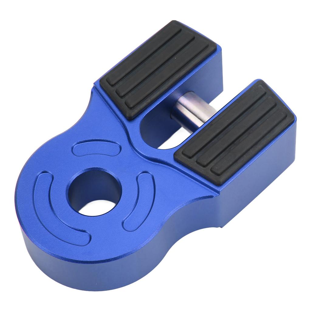 Winch Shackle Mount 30000Lbs Loading Iron Pin Rubber Guard Universal for ATV Pickup Soft Shackle D Ring Blue
