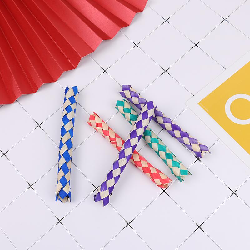 5Pcs Diy Finger Traps Classic Chinese Bamboo Fingers Trap Popits Pop Tube Toys