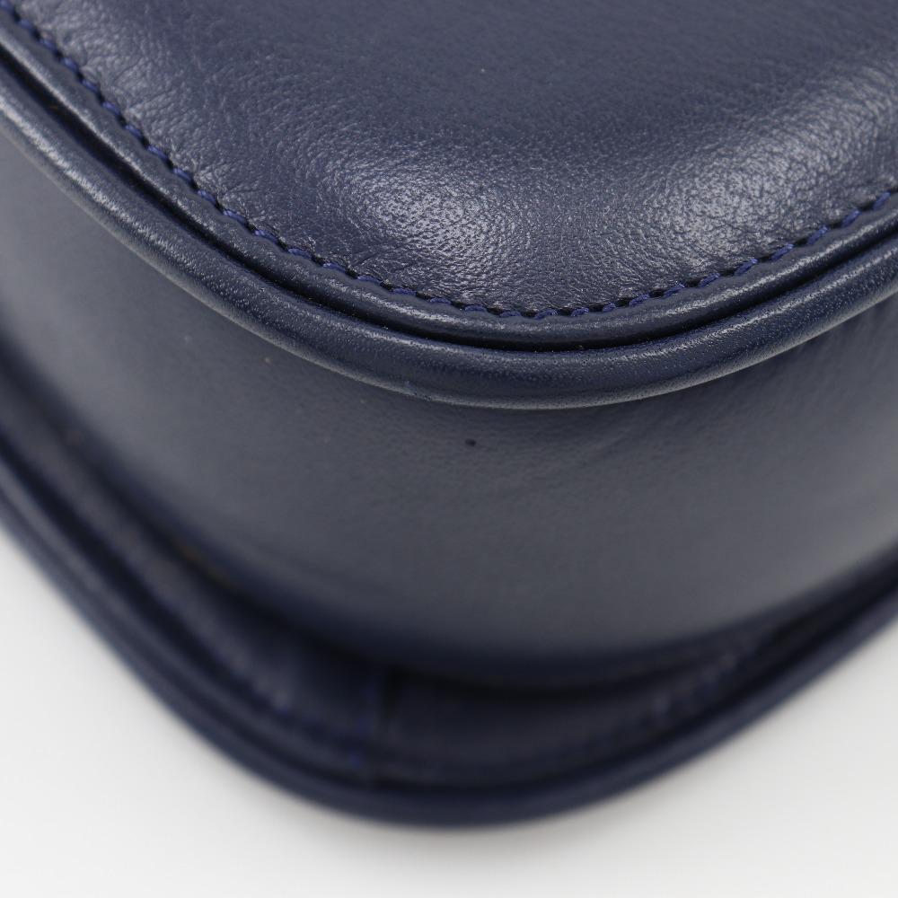 GUCCI Old Gucci Shoulder Bag vintage Navy blue Calfskin Women Used