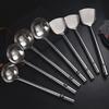 Stainless Steel Long-handled Large Chef's Wok, Thickened Strainer, Spatula, Rice Spoon, Special Serving Spoon for Canteens