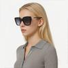 Fendi Full Frame Design Irregular Shape Sunglasses Unisex Sunglasses Black FE40161F-5501B