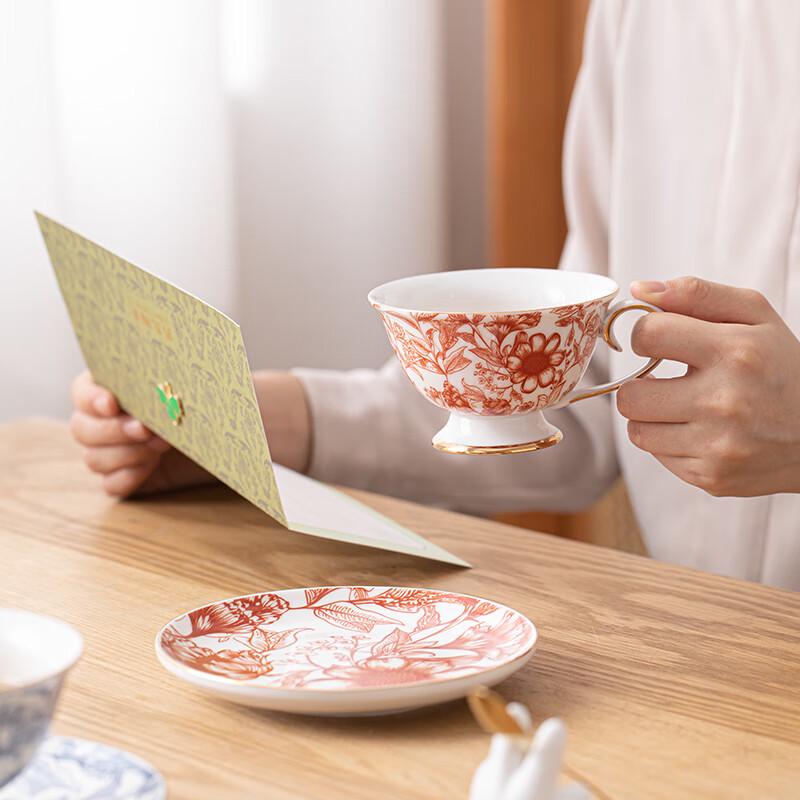 British Style Ceramic Sunflower Coffee Cup & Saucer Gift Set