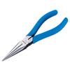 HOZAN Long Nose Premium Grade with a Polished Tapered Finish and Cutting Diameter Copper 2mm Stranded Copper Wire P-22 Pliers, Non-Slip Knurling,