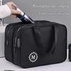 Men's Double-Layer Waterproof Toiletry Bag - Large Capacity Travel Organizer