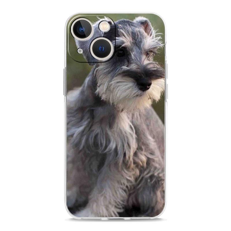 Cartoon Schnauzer Dog Phone Case For iPhone 11 Cases iPhone 15 12 13 14 16 Pro Max X XR XS 14 15 Plus 16Pro iPhone16 Clear Cover