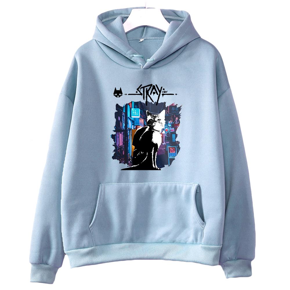 Stray Cat Hoodie Hot Game Graphic Printing Cartoon Sweatshirts Women/Men Casual Autumn/Wniter Pullovers Kawaii Girls Harajuku
