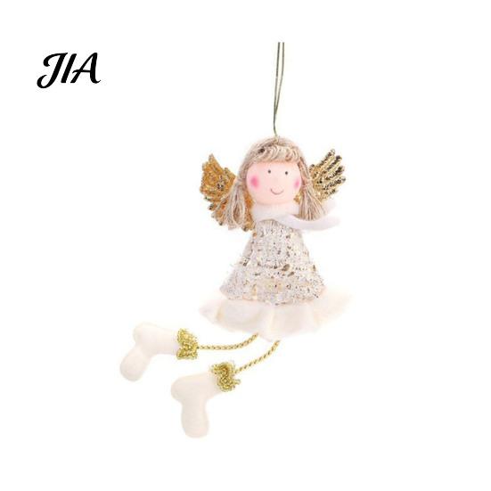 Handmade Fabric Doll Pendants Christmas Angel Hanging Ornaments, Cute Plush Pendant, Xmas Tree Decorative Small Festive Window Decorations Ornaments