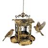 Solar Bird Feeder for Outdoors Hanging Retro Carriage Shaped Metal Wild Bird Feeders