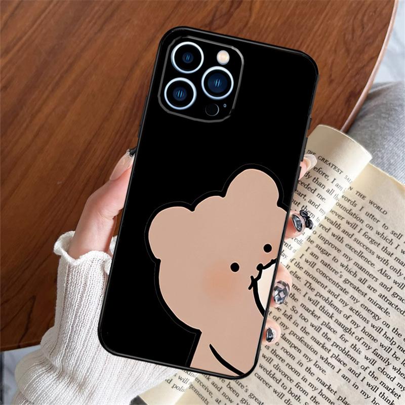 Funny Animal Dog Cats Tiger Couple Phone Case For iPhone 16 15 14 13 12 11 Pro Max Plus 12 13 Mini XR 16e Funda Silicone Cover
