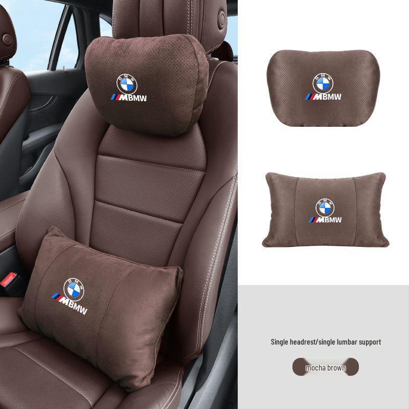 Compatible with BMW 5, 7 Series, X1, X3, X5 car seats, featuring headrest, lumbar, and neck support pillows.