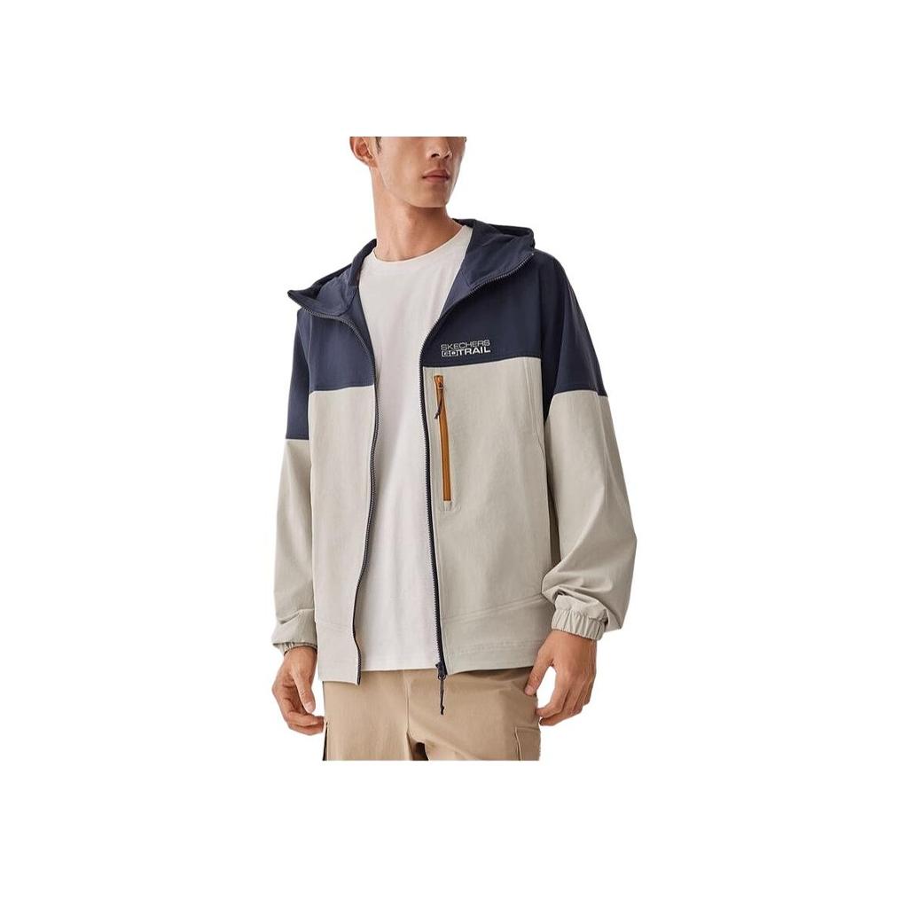 Skechers Outdoor Sports Water-Resistant Hooded Versatile Jacket Unisex Jacket Navy-Blue P225U023-002Z