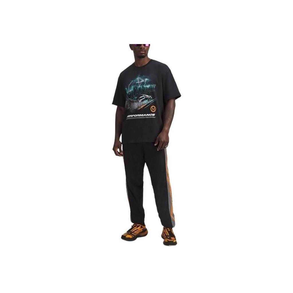Under Armour X Mansory Collaboration FW25 Schwergewichts-Renn-Kurzarm-T-Shirt Weich Bequem Locker Sitzen Rundhalsausschnitt Herren-Tops 6009103-001
