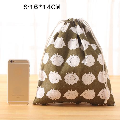 Trendy Lightweight Drawstring Carryalls Girls Shoes Carryalls Women Cotton Travel Pouch Storage Clothes Handbag High Quality Makeup Carryall