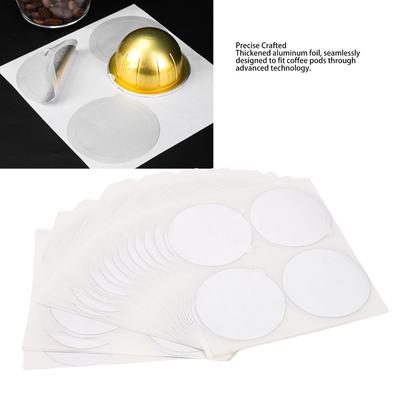 100 Pcs Set Self Adhesive Aluminum Foil Lids Compatible Aluminum Foil Seals  For Coffee Capsules