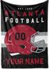 Throw Blanket For Football Fans Ships Next Day Made In Usa -Custom Fleece Name Ideal Youth Footb  Custom Blankets