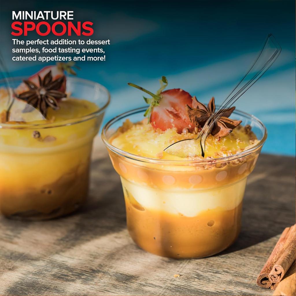 50/100/200PCS Transparent Plastic Disposable Service Spoon With Ergonomic Handle Suitable For Parties Catering Buffets Restauran