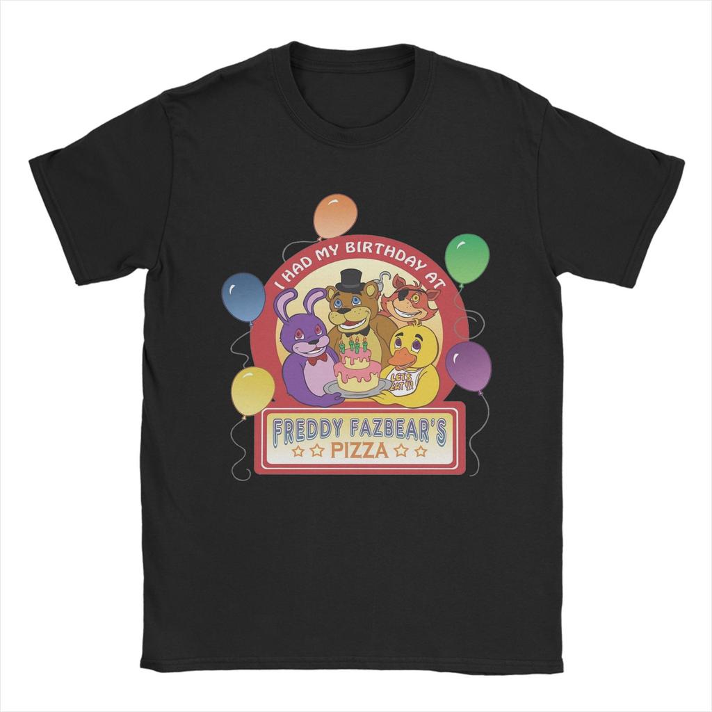 The 2026 New Men's T-shirt FNAF Features A Vintage 100% Pure Cotton Short-sleeved T-shirt with A Crew Collar Top From Freddy