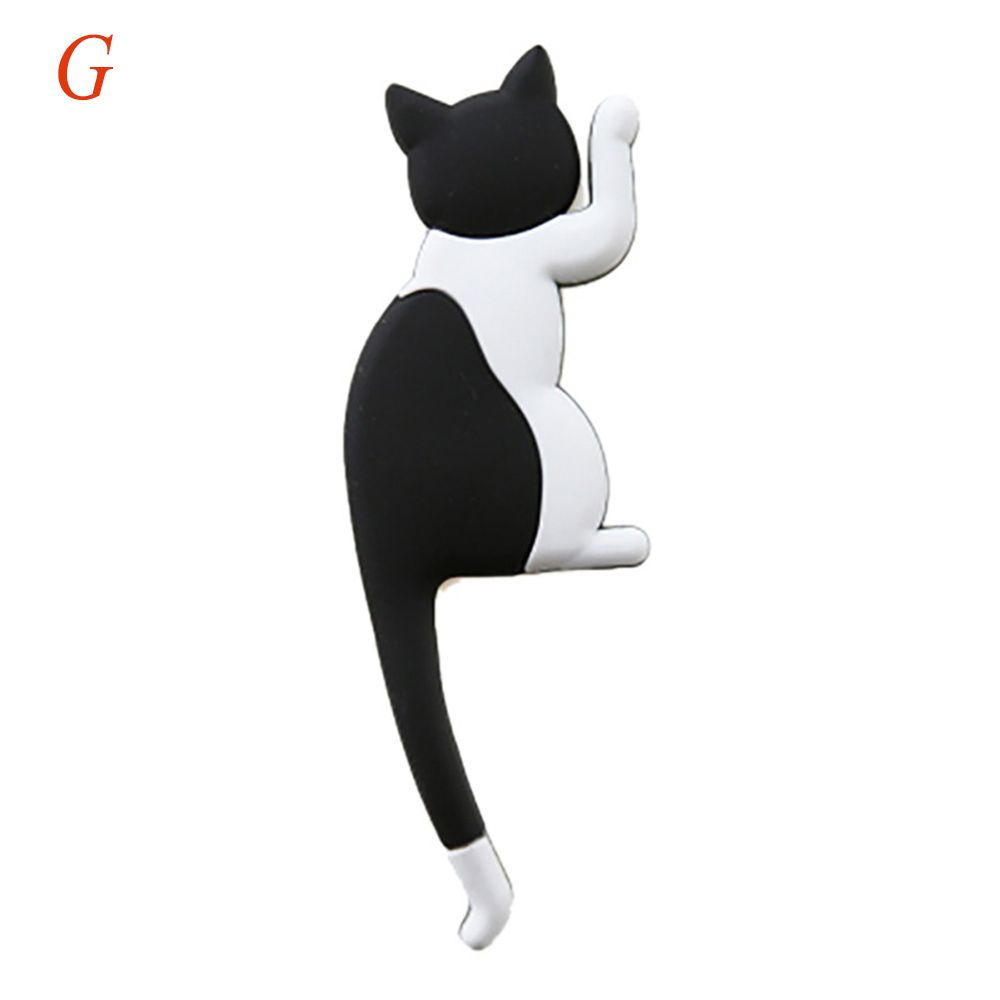 Universal Lovely Cartoon Hooks Cat Fridge Magnet Refrigerator Sticker