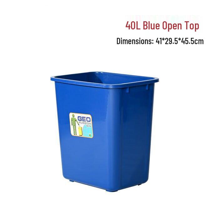 Large Capacity Plastic Flip-Top Trash Can with Lid for Home, Kitchen, Bathroom, Office, or Hotel.