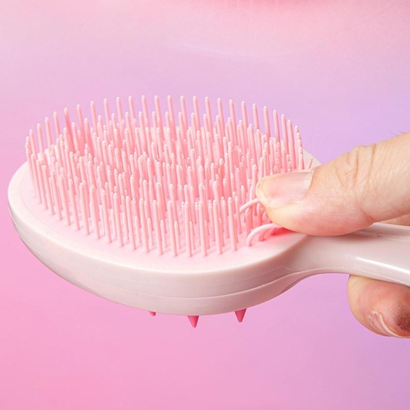 2 in 1 Hair Washing Brush Double Side Shampoo Brush Silicone Scalp Massage Brush Hair Shower Comb Bath Shower Brush