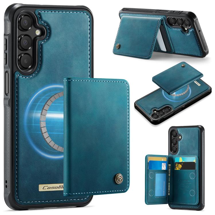CaseMe Me80 Magnetic RFID Wallet Phone Case For Samsung Galaxy S24 FE 5G, Detachable Multi Card Slot Kickstand Anti-Theft Cover
