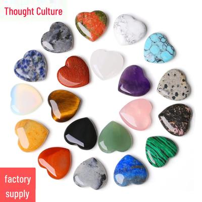 Heart-Shaped Natural Crystal Gemstone Pendant (20mm)