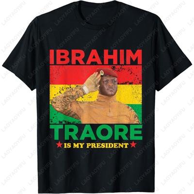 Ibrahim Traore Burkina Faso Is My African President Unisex TShirt Women Men Clothing Classics Style Streetwear Cotton Tees Tops