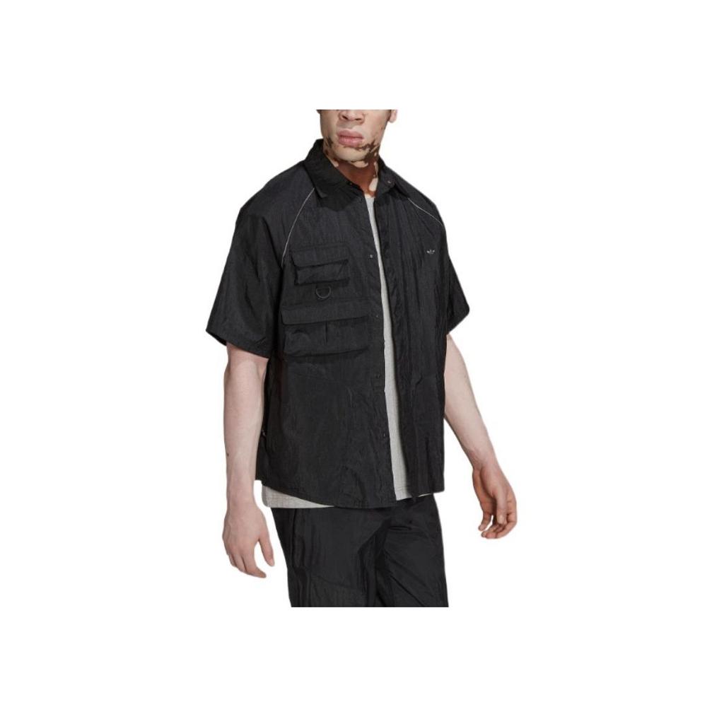 Adidas Originals Trefoil Solid Polo Shirt Men Tops Black HK2733