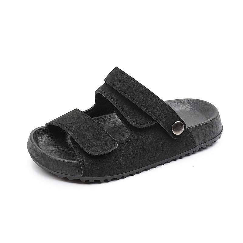 Boys' Summer Sandals / Children's Suede Leather Open-Toe Beach Shoes / Adjustable Casual Fashion Sandals