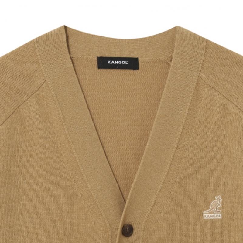 Kangol Classic V Neck Cardigan Beige 1905