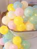 LED Cotton Ball Holiday String Lights with Battery Box for Decorations