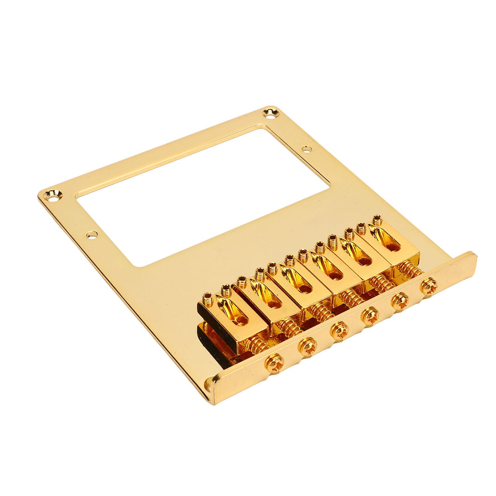 

Guitar Bridge Metal Adjustable 6 String Bridge Accommodate Humbucking Pickups Gold