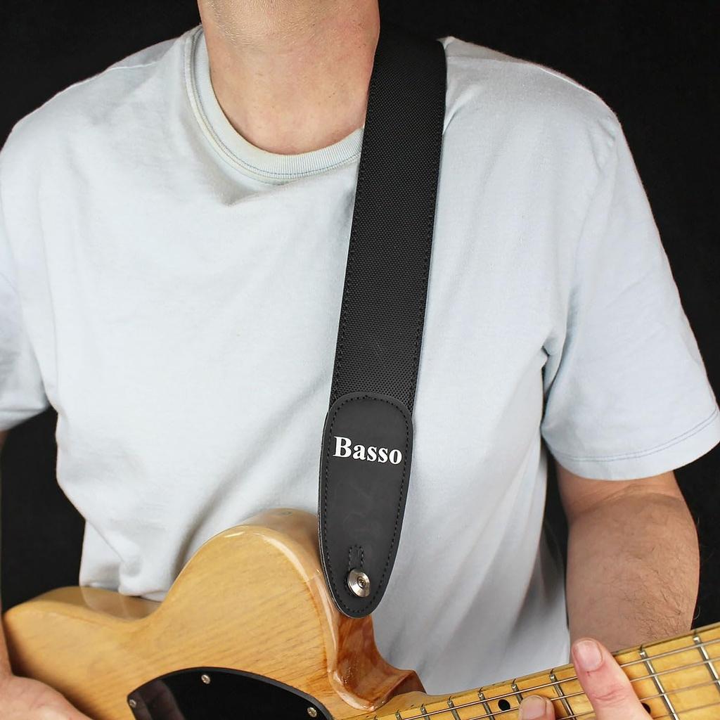 BASSO Guitar Strap EX 31 Black Attack Series