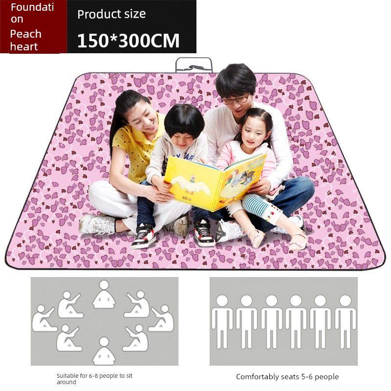 Portable Folding Picnic Mat, Thickened Oxford Cloth Moisture-Proof Mat, Beach Grass Waterproof Dirt-Proof Floor Mat