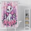 Shower Curtain Waterproof Polyester Fabric Paint Colorful Bath Disneys Marie Cat Curtains Home Bathroom Decor Curtain With Hook