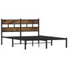 VidaXL Metal Bed Frames Without Mattress Smoked Oak 140x200 Cm 4017054