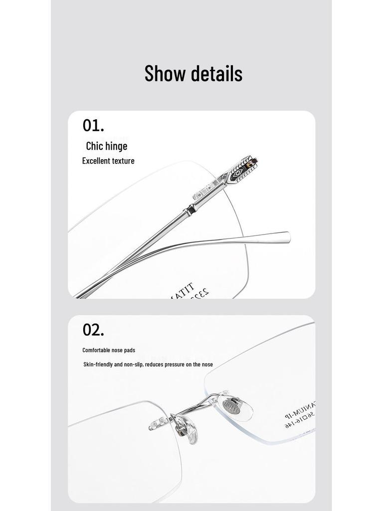 Danyang Ultralehké bezobroučkové titanové dioptrické brýle - Zeštíhlující, všestranná móda pro muže a ženy