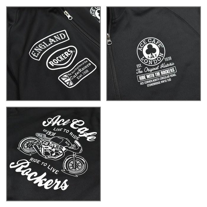 [Live To Ride] Track Jacket BKWH/XL Black